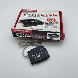 i-Connect USB 2.0 3-in-1 Drive Adaptor Kit for SATA/PATA (IDE) Hard Drives